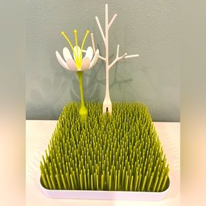 Boon Grass Drying Rack with Twig & Flower Accessories